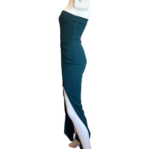 Nookie Teal Green Lust One Shoulder Fitted Bodycon Maxi Dress sz S/XS - Picture 6 of 16